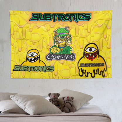 Custom EDM Artist Tapestry Rave Wall Hanging Music Festival Flag Camping Totem Decoration Large Multiple Sizes