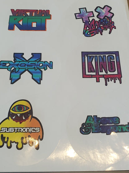 Shareable Choose Your Own Artst Logo Festival Sticker Set