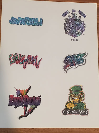 Shareable Choose Your Own Artst Logo Festival Sticker Set