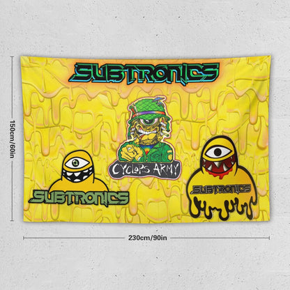 Custom EDM Artist Tapestry Rave Wall Hanging Music Festival Flag Camping Totem Decoration Large Multiple Sizes