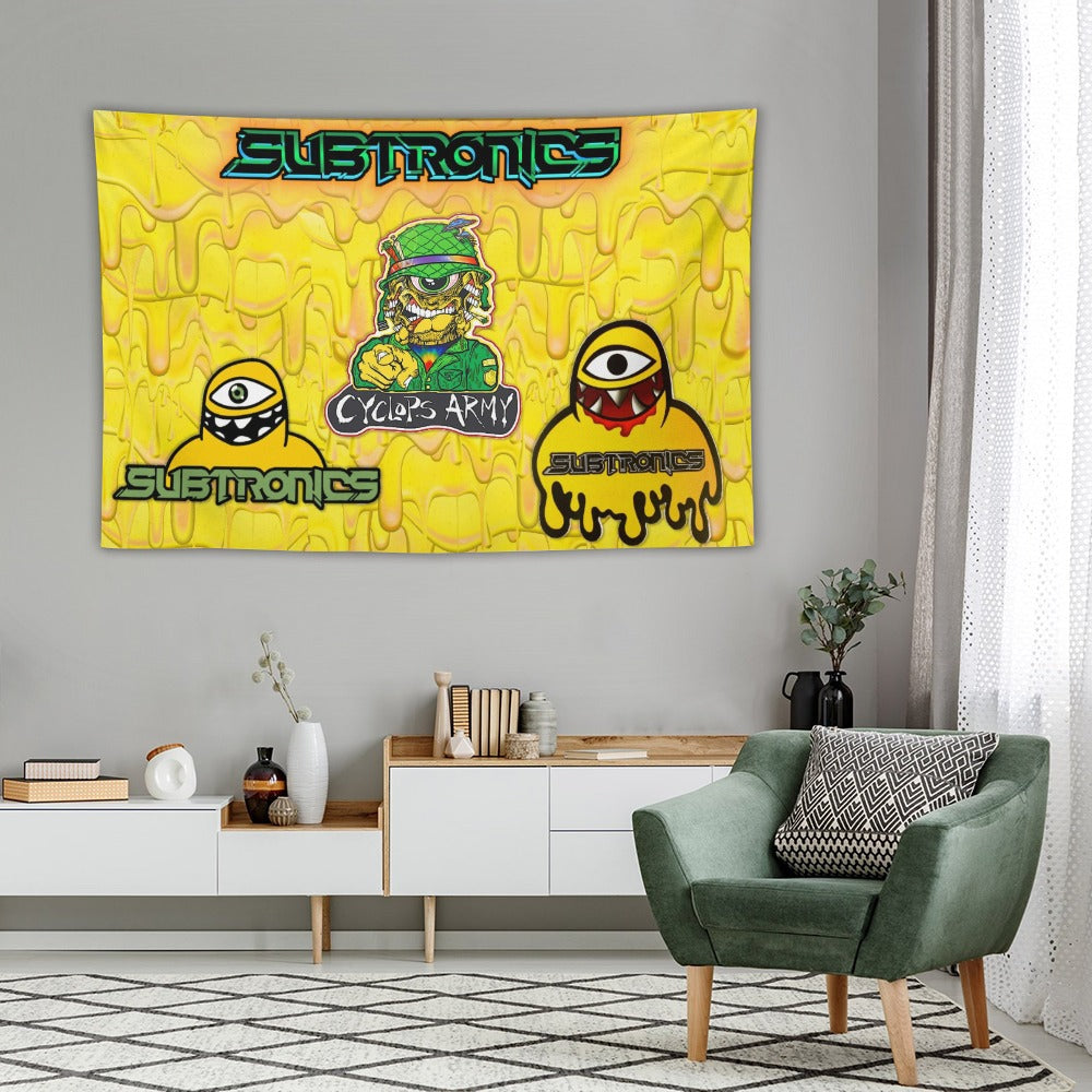 Custom EDM Artist Tapestry Rave Wall Hanging Music Festival Flag Camping Totem Decoration Large Multiple Sizes