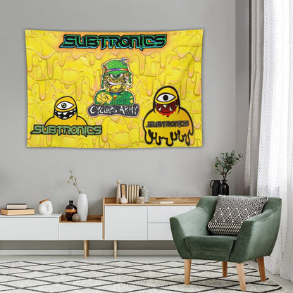 Custom EDM Artist Tapestry Rave Wall Hanging Music Festival Flag Camping Totem Decoration Large Multiple Sizes