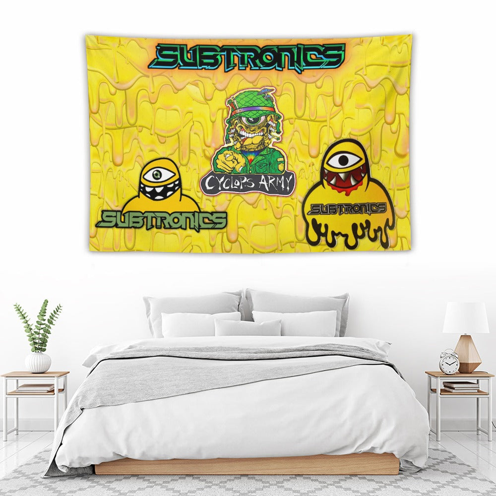 Custom EDM Artist Tapestry Rave Wall Hanging Music Festival Flag Camping Totem Decoration Large Multiple Sizes