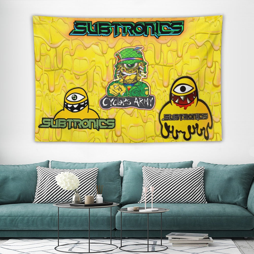 Custom EDM Artist Tapestry Rave Wall Hanging Music Festival Flag Camping Totem Decoration Large Multiple Sizes