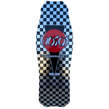 Hosoi Skateboards O.G. Hammerhead Checkerboard LTD Silver Foil 10.5" Skateboard Deck - Happyart