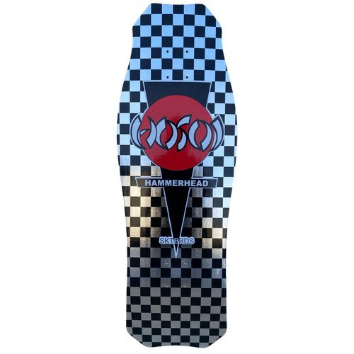 Hosoi Skateboards O.G. Hammerhead Checkerboard LTD Silver Foil 10.5" Skateboard Deck - Happyart