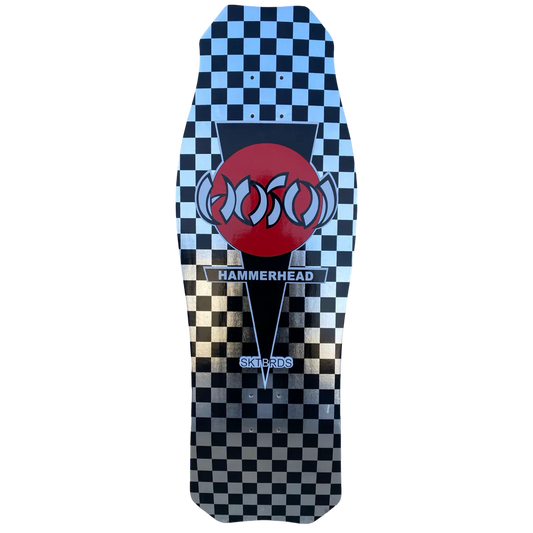 Hosoi Skateboards O.G. Hammerhead Checkerboard LTD Silver Foil 10.5" Skateboard Deck - Happyart