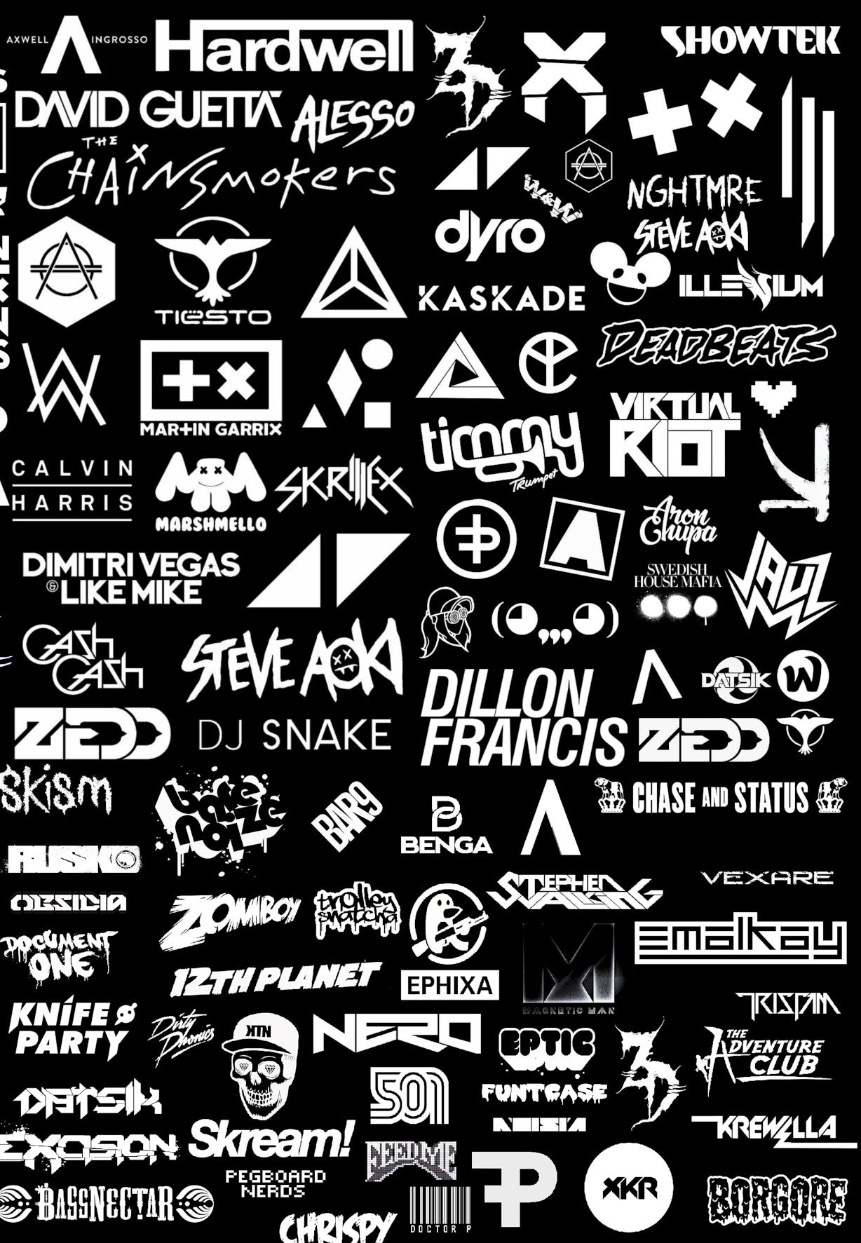 Shareable Choose Your Own Artst Logo Festival Sticker Set