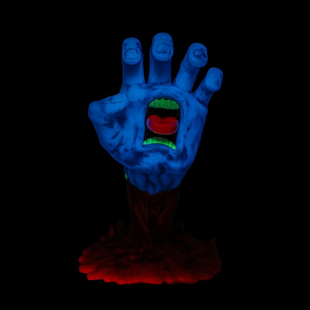 KIDROBOT x Santa Cruz 40th Anniversary Screaming Hand 9" Glow-In-The-Dark Vinyl Art Figure - Happyart 74.95 USD