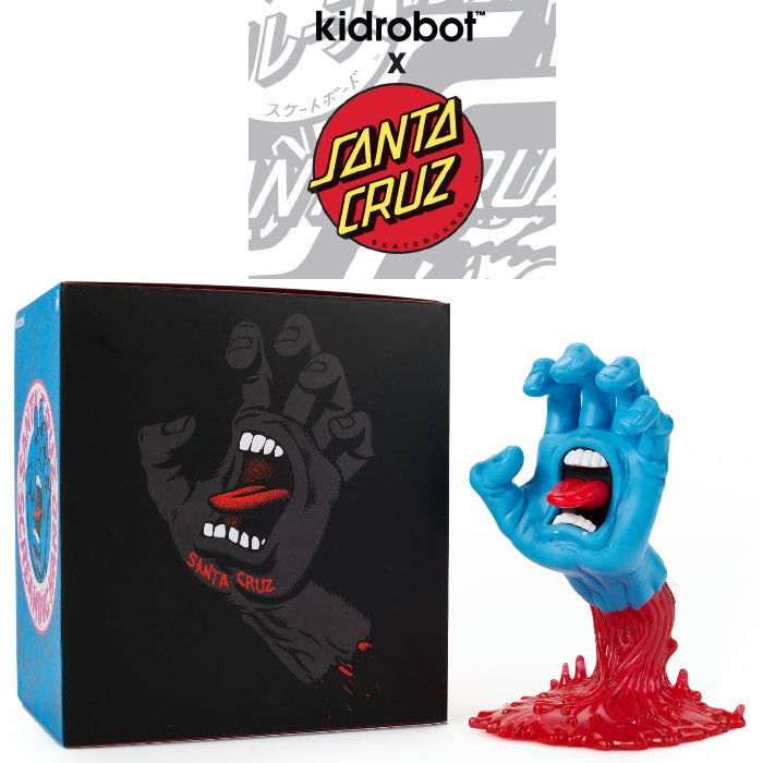 KIDROBOT x Santa Cruz 40th Anniversary Screaming Hand 9" Glow-In-The-Dark Vinyl Art Figure - Happyart 74.95 USD