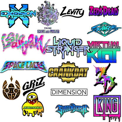 Shareable Choose Your Own Artst Logo Festival Sticker Set