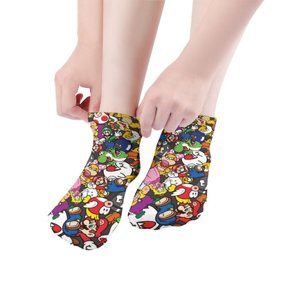 Mario Characters Ankle Socks (5 Pairs) The Perfect Sweat-Proof, Odor-Proof, Breathable Music Festival Socks
