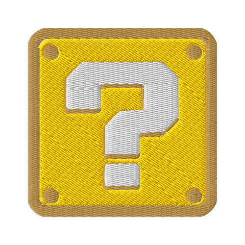 Mario Question Mark Embroidered Iron-on Patches