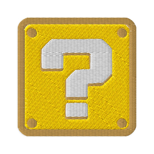 Mario Question Mark Embroidered Iron-on Patches